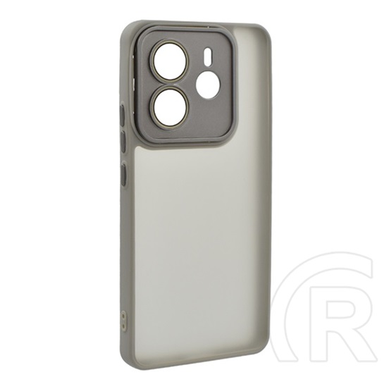 Gigapack Xiaomi Redmi Note 14 5G szilikon telefonvédő (ütésállóság, akril hátlap, kameravédő) világosszürke