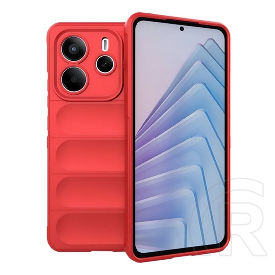 Gigapack Xiaomi Redmi Note 14 5G  szilikon telefonvédő (ütésállóság, kameravédő, 3d) piros