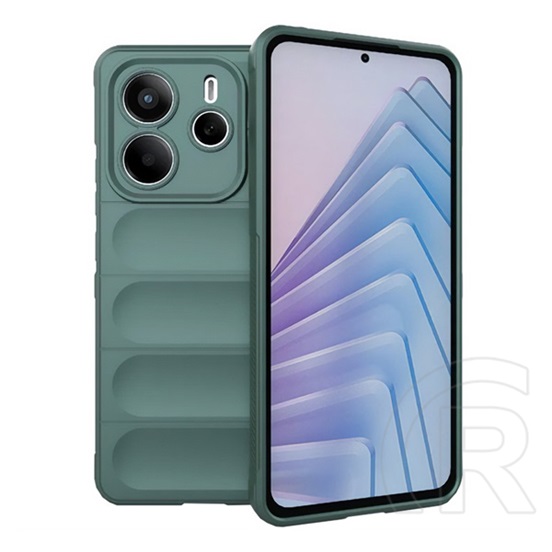 Gigapack Xiaomi Redmi Note 14 5G  szilikon telefonvédő (ütésállóság, kameravédő, 3d) sötétzöld