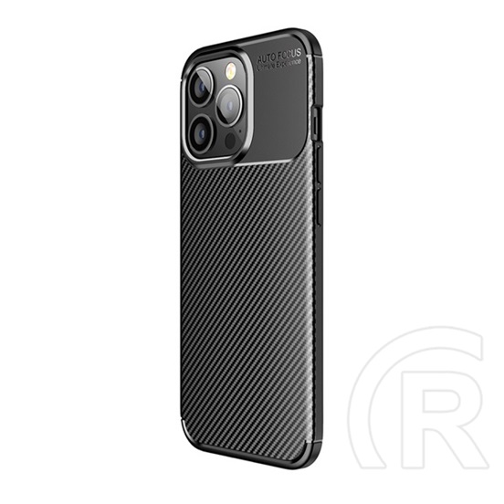 Gigapack Xiaomi Redmi Note 14 5G  szilikon telefonvédő (ütésállóság, légpárnás sarok, karbon minta) fekete