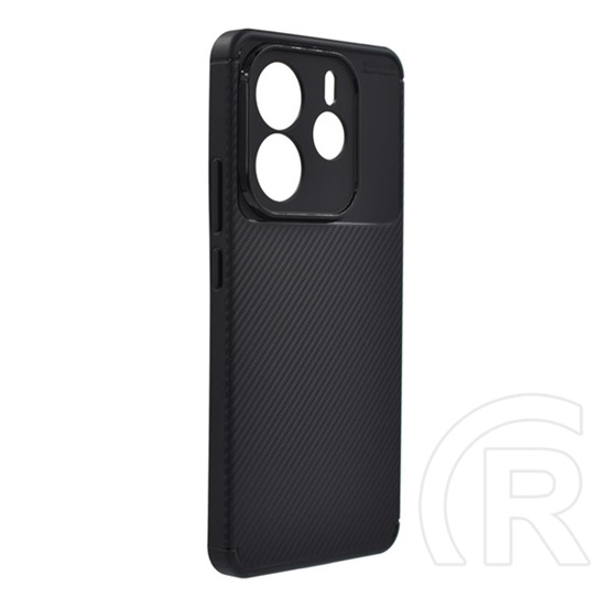 Gigapack Xiaomi Redmi Note 14 5G  szilikon telefonvédő (ütésállóság, légpárnás sarok, karbon minta) fekete