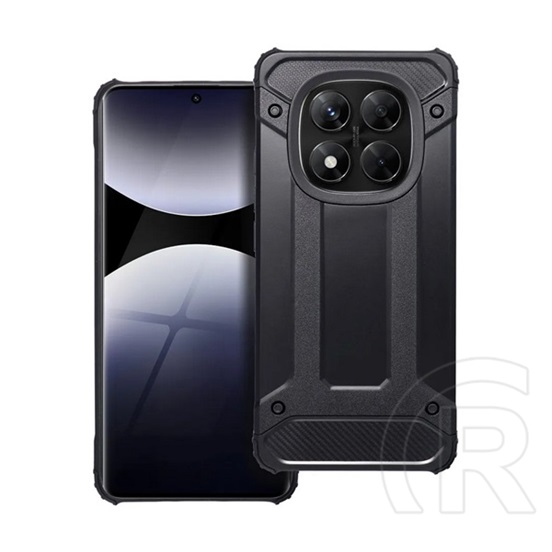 Gigapack Xiaomi Redmi Note 14 Pro 5G defender szilikon telefonvédő (ütésállóság, légpárnás sarok, fémhatás) fekete