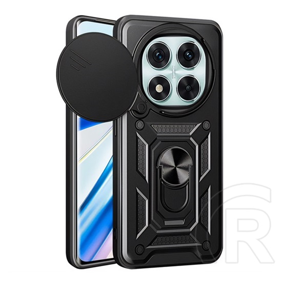 Gigapack Xiaomi Redmi Note 14 Pro 5G defender szilikon telefonvédő (ütésállóság, tartógyűrű, kameravédő) fekete