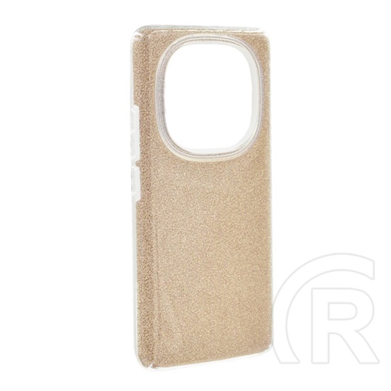 Gigapack Xiaomi Redmi Note 14 Pro 5G szilikon telefonvédő (műanyag belső, csillogó hátlap) arany