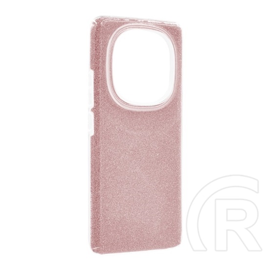 Gigapack Xiaomi Redmi Note 14 Pro 5G szilikon telefonvédő (műanyag belső, csillogó hátlap) rózsaszín