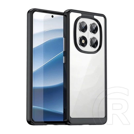 Gigapack Xiaomi Redmi Note 14 Pro 5G szilikon telefonvédő (ütésállóság, átlátszó hátlap) fekete