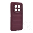 Gigapack Xiaomi Redmi Note 14 Pro 5G szilikon telefonvédő (ütésállóság, kameravédő, 3d) bordó