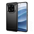 Gigapack Xiaomi Redmi Note 14 Pro Plus 5G szilikon védő (ütésálló, légpárnás sarok, szálcsiszolt, karbon minta) fekete