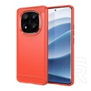 Gigapack Xiaomi Redmi Note 14 Pro Plus 5G szilikon védő (ütésálló, légpárnás sarok, szálcsiszolt, karbon minta) piros