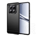 Gigapack Xiaomi Redmi Note 15 4G  szilikon telefonvédő (ütésállóság, légpárnás sarok, szálcsiszolt, karbon minta) fekete
