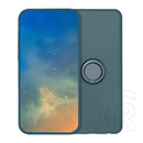 Gigapack Xiaomi Redmi Note 15 5G szilikon védő (tartógyűrű, mikrofiber plüss belső, mágneses, kameravédő) sötétzöld