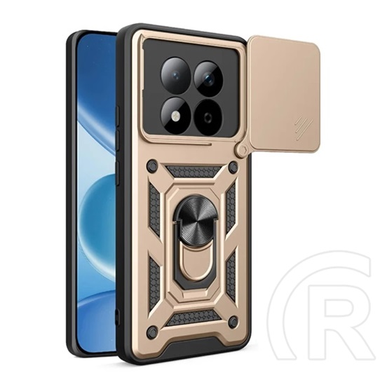 Gigapack Xiaomi Redmi Note 15 Pro 5G defender szilikon telefonvédő (ütésállóság, tartógyűrű, kameravédő) arany