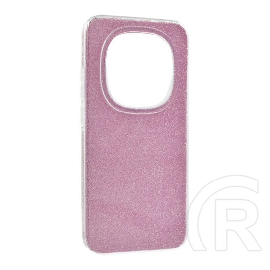 Gigapack Xiaomi Redmi Note 15 Pro 5G szilikon telefonvédő (műanyag belső, csillogó hátlap) rózsaszín