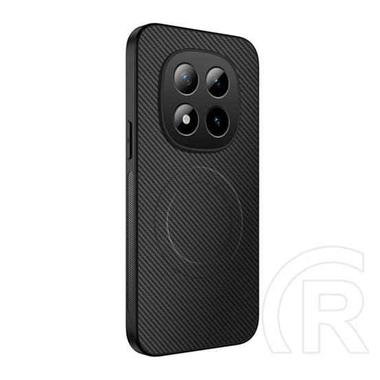 Gigapack Xiaomi Redmi Note 15 Pro 5G szilikon telefonvédő (műanyag hátlap, karbon minta, mágneses) fekete