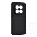 Gigapack Xiaomi Redmi Note 15 Pro 5G szilikon telefonvédő (ütésállóság, mágneses, bőr hatású hátlap, csíkos) fekete