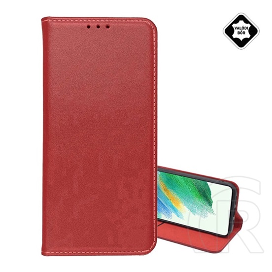 Gigapack Xiaomi Redmi Note 15 Pro 5G tok álló, valódi bőr (flip, oldalra nyíló, asztali tartó) bordó