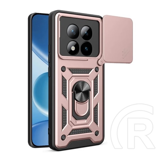 Gigapack Xiaomi Redmi Note 15 Pro Plus 5G defender szilikon telefonvédő (ütésállóság, tartógyűrű, kameravédő) rozéarany