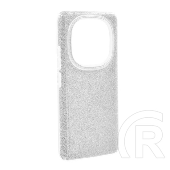 Gigapack Xiaomi Redmi Note 15 Pro Plus 5G szilikon telefonvédő (műanyag belső, csillogó hátlap) ezüst