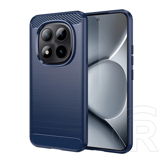 Gigapack Xiaomi Redmi Note 15 Pro Plus 5G szilikon (ütésállóság, légpárnás sarok, szálcsiszolt, karbon minta) sötétkék