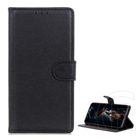 Gigapack Xiaomi Redmi Note 8 Pro tok álló, bőr hatású (Flip, oldalra nyíló, asztali tartó funkció, prémium) fekete