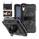 Gigapack Xiaomi Redmi Pad 2 defender műanyag telefonvédő (ütésállóság, kitámasztó, 360° + kézpánt, vállpánt) fekete