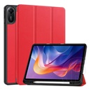 Gigapack Xiaomi Redmi Pad 2 tok álló, bőr hatású (aktív flip, oldalra nyíló, trifold, asztali tartó, ceruza tartó) piros