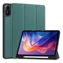 Gigapack Xiaomi Redmi Pad 2 tok álló, bőr hatású (flip, trifold, asztali tartó, ceruza tartó) sötétzöld