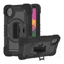 Gigapack Xiaomi Redmi Pad SE 8.7 defender műanyag telefonvédő (ütésállóság, kitámasztó, 360° + kézpánt, vállpánt) fekete