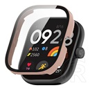 Gigapack Xiaomi Redmi Watch 5 műanyag keret (bumper, ütésállóság + kijelzővédő üveg) rózsaszín