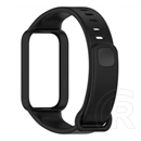 Gigapack Xiaomi Smart Band 9 Active pótszíj (egyedi méret, szilikon, ütésállóság + szilikon keret) fekete