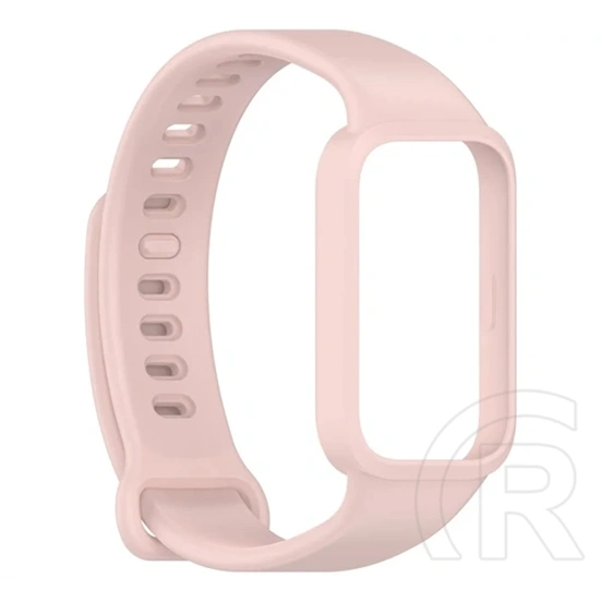 Gigapack Xiaomi Smart Band 9 Active pótszíj (egyedi méret, szilikon, ütésállóság + szilikon keret) rózsaszín