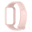 Gigapack Xiaomi Smart Band 9 Active pótszíj (egyedi méret, szilikon, ütésállóság + szilikon keret) rózsaszín