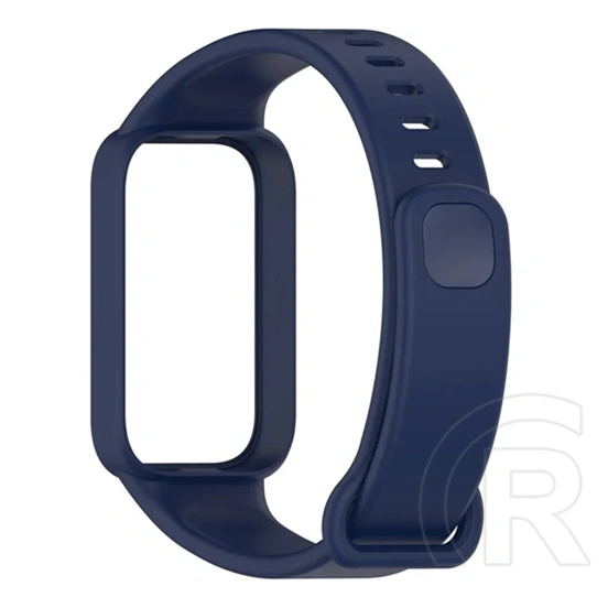 Gigapack Xiaomi Smart Band 9 Active pótszíj (egyedi méret, szilikon, ütésállóság + szilikon keret) sötétkék