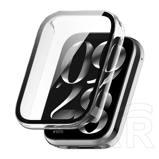 Gigapack Xiaomi Smart Band 9 Pro műanyag keret (bumper, ütésállóság + kijelzővédő üveg) átlátszó