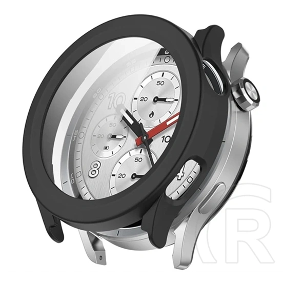 Gigapack Xiaomi Watch S5 műanyag keret (bumper, ütésállóság + kijelzővédő üveg) fekete