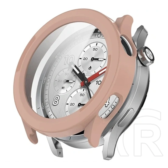 Gigapack Xiaomi Watch S5 műanyag keret (bumper, ütésállóság + kijelzővédő üveg) rózsaszín
