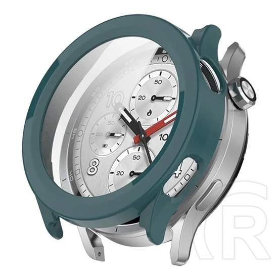 Gigapack Xiaomi Watch S5 műanyag keret (bumper, ütésállóság + kijelzővédő üveg) sötétzöld