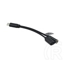Gigapack audió adapter és töltő (elosztó, type-c + 3.5mm jack aljzat - type-c) fekete