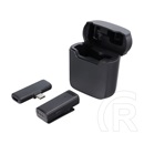 Gigapack bluetooth mikrofon 2db (type-c, lavalier csíptethető, aktív zajszűrő + töltőtok) fekete
