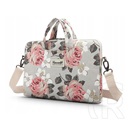 Gigapack canvaslife laptop táska (univerzális, 13 - 14", virág minta + vállpánt) bézs