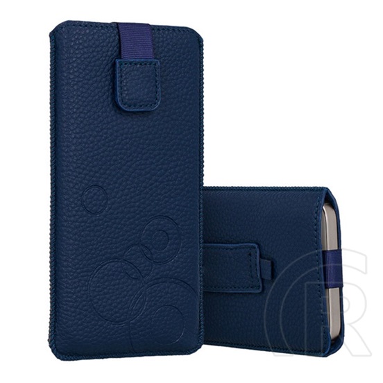 Gigapack deko tok álló (univerzális, kör, kihúzható tépőzár, övre fűzhető, 4.7-5.4" méret) sötétkék