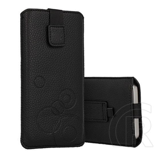 Gigapack deko tok álló (univerzális, kör, kihúzható tépőzár, övre fűzhető, 6.1-6.7" méret) fekete