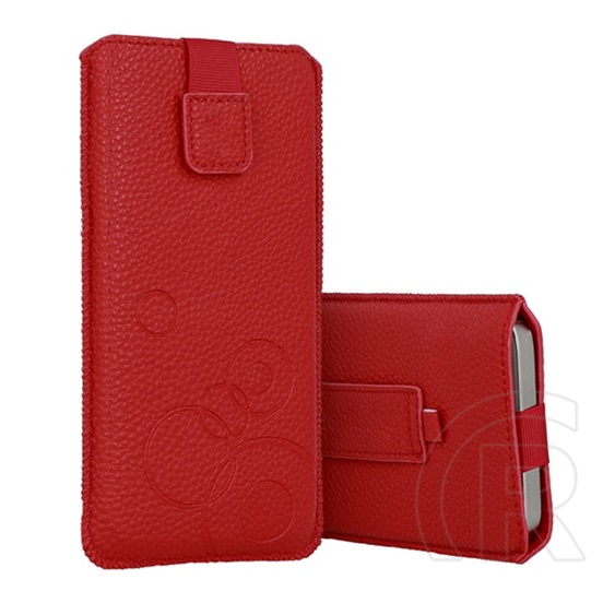 Gigapack deko tok álló (univerzális, kör, kihúzható tépőzár, övre fűzhető, 6.1-6.7" méret) piros