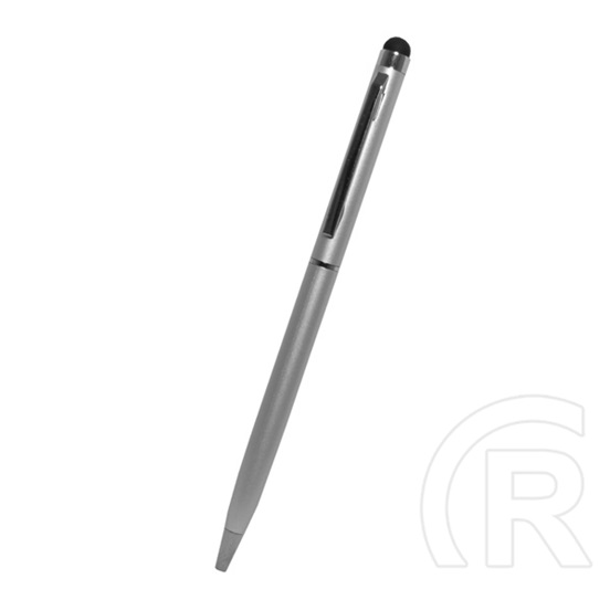 Gigapack érintőképernyő ceruza 2in1 (univerzális, toll, kapacitív érintőceruza, 13cm) ezüst