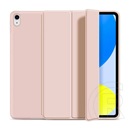 Gigapack iPad 11" 2025 tok álló, bőr hatású (aktív FLIP, oldalra nyíló, TRIFOLD, asztali tartó) rózsaszín