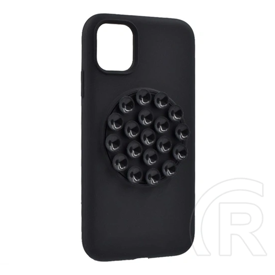 Gigapack iPhone 11 szilikon telefonvédő (matt, kameravédő, tapadókorong) fekete