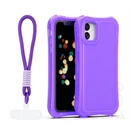 Gigapack iPhone 11 szilikon telefonvédő (ütésállóság, légpárnás sarok, műanyag hátlap + kézpánt) lila