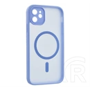 Gigapack iPhone 11 szilikon telefonvédő (ütésállóság, matt, műanyag hátlap, kameravédő, magsafe) világoskék