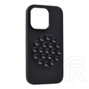 Gigapack iPhone 14 Pro szilikon telefonvédő (matt, kameravédő, tapadókorong) fekete