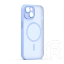 Gigapack iPhone 14 szilikon telefonvédő (ütésállóság, matt, műanyag hátlap, kameravédő, magsafe) világoskék